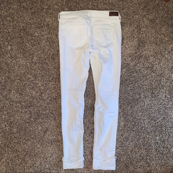 Hollister White Distressed Skinny Jeans - Picture 3 of 5